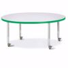 Picture of Berries® Round Activity Table - 48" Diameter, Mobile - Gray/Green/Gray