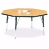 Picture of Berries® Round Activity Table - 48" Diameter, T-height - Gray/Teal/Teal