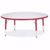 Picture of Berries® Round Activity Table - 48" Diameter, T-height - Gray/Red/Red