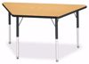 Picture of Berries® Trapezoid Activity Tables - 24" X 48", A-height - Gray/Blue/Blue