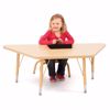 Picture of Berries® Trapezoid Activity Tables - 24" X 48", A-height - Yellow/Black/Black