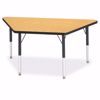 Picture of Berries® Trapezoid Activity Tables - 24" X 48", E-height - Gray/Yellow/Yellow