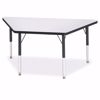 Picture of Berries® Trapezoid Activity Tables - 24" X 48", E-height - Gray/Black/Black