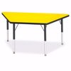 Picture of Berries® Trapezoid Activity Tables - 24" X 48", E-height - Yellow/Black/Black