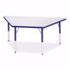 Picture of Berries® Trapezoid Activity Tables - 30" X 60", E-height - Gray/Blue/Blue