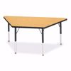 Picture of Berries® Trapezoid Activity Tables - 30" X 60", E-height - Gray/Yellow/Yellow