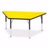 Picture of Berries® Trapezoid Activity Tables - 30" X 60", E-height - Yellow/Black/Black