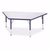 Picture of Berries® Trapezoid Activity Tables - 30" X 60", T-height - Gray/Navy/Navy