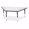 Picture of Berries® Trapezoid Activity Tables - 30" X 60", T-height - Gray/Black/Black