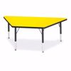 Picture of Berries® Trapezoid Activity Tables - 30" X 60", T-height - Yellow/Black/Black