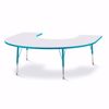 Picture of Berries® Horseshoe Activity Table - 66" X 60", A-height - Gray/Teal/Teal