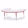 Picture of Berries® Horseshoe Activity Table - 66" X 60", A-height - Gray/Red/Red
