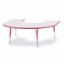 Picture of Berries® Horseshoe Activity Table - 66" X 60", A-height - Gray/Red/Red