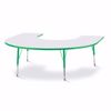 Picture of Berries® Horseshoe Activity Table - 66" X 60", A-height - Gray/Green/Green