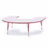 Picture of Berries® Horseshoe Activity Table - 66" X 60", E-height - Gray/Red/Red