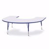 Picture of Berries® Horseshoe Activity Table - 66" X 60", E-height - Blue/Black/Black