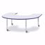 Picture of Berries® Horseshoe Activity Table - 66" X 60", Mobile - Gray/Blue/Gray