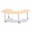 Picture of Berries® Horseshoe Activity Table - 66" X 60", Mobile - Maple/Maple/Gray