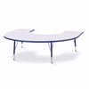 Picture of Berries® Horseshoe Activity Table - 66" X 60", T-height - Gray/Teal/Teal