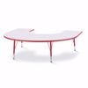 Picture of Berries® Horseshoe Activity Table - 66" X 60", T-height - Gray/Red/Red