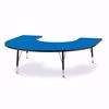 Picture of Berries® Horseshoe Activity Table - 66" X 60", T-height - Blue/Black/Black