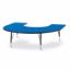 Picture of Berries® Horseshoe Activity Table - 66" X 60", T-height - Blue/Black/Black