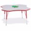 Picture of Berries® Four Leaf Activity Table - 48", A-height - Gray/Red/Red