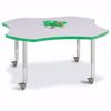Picture of Berries® Four Leaf Activity Table - 48", Mobile - Gray/Teal/Gray
