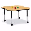 Picture of Berries® Four Leaf Activity Table - 48", Mobile - Yellow/Black/Black