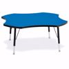 Picture of Berries® Four Leaf Activity Table - 48", T-height - Blue/Black/Black