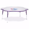Picture of Berries® Six Leaf Activity Table - 60", A-height - Gray/Purple/Purple