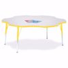 Picture of Berries® Six Leaf Activity Table - 60", A-height - Gray/Yellow/Yellow