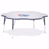 Picture of Berries® Six Leaf Activity Table - 60", A-height - Gray/Navy/Navy