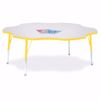 Picture of Berries® Six Leaf Activity Table - 60", E-height - Gray/Yellow/Yellow
