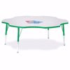 Picture of Berries® Six Leaf Activity Table - 60", E-height - Gray/Red/Red