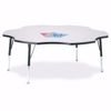 Picture of Berries® Six Leaf Activity Table - 60", E-height - Gray/Black/Black