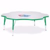 Picture of Berries® Six Leaf Activity Table - 60", T-height - Gray/Teal/Teal