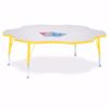 Picture of Berries® Six Leaf Activity Table - 60", T-height - Gray/Yellow/Yellow