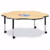 Picture of Berries® Six Leaf Activity Table - 60", T-height - Gray/Yellow/Yellow