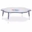 Picture of Berries® Six Leaf Activity Table - 60", T-height - Gray/Navy/Navy
