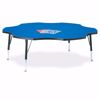 Picture of Berries® Six Leaf Activity Table - 60", T-height - Blue/Black/Black