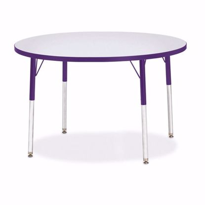 Picture of Berries® Round Activity Table - 42" Diameter, A-height - Gray/Purple/Purple