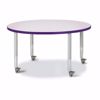 Picture of Berries® Round Activity Table - 42" Diameter, A-height - Gray/Yellow/Yellow