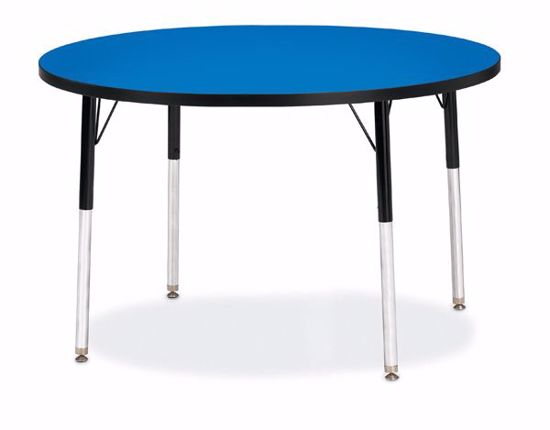 Picture of Berries® Round Activity Table - 42" Diameter, A-height - Blue/Black/Black