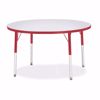 Picture of Berries® Round Activity Table - 42" Diameter, E-height - Gray/Red/Red