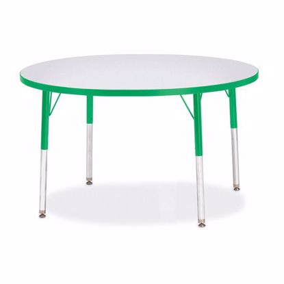 Picture of Berries® Round Activity Table - 42" Diameter, E-height - Gray/Green/Green