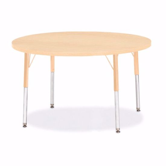 Picture of Berries® Round Activity Table - 42" Diameter, E-height - Maple/Maple/Camel