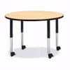 Picture of Berries® Round Activity Table - 42" Diameter, Mobile - Gray/Purple/Gray