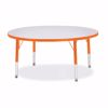 Picture of Berries® Round Activity Table - 42" Diameter, T-height - Gray/Orange/Orange