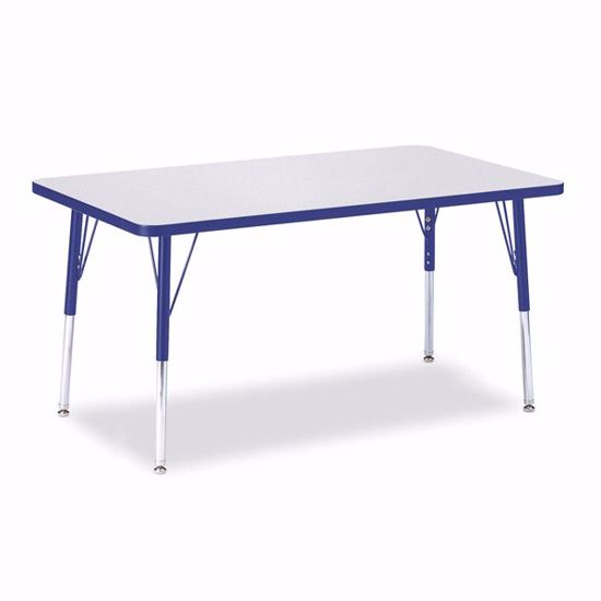 Picture of Berries® Rectangle Activity Table - 30" X 48", A-height - Gray/Blue/Blue